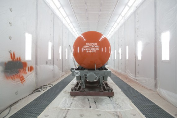 Покрасочно-сушильная камера для локомотивов для Музея РЖД г. Екатеринбург Камера окраски SPK GROUP для музея РЖД