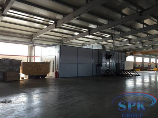 Окрасочно-сушильная камера для окраски металлоконструкций и ферм SPK 15.4.6. Италия Окрасочно-сушильная камера для окраски металлоконструкций и ферм SPK 15.4.6. Италия
