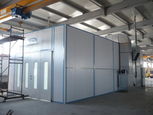 Окрасочно-сушильная камера для окраски металлоконструкций и ферм SPK 15.4.6. Италия Окрасочно-сушильная камера для окраски металлоконструкций и ферм SPK 15.4.6. Италия