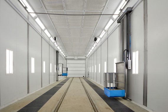 Покрасочно-сушильная камера для локомотивов для Музея РЖД г. Екатеринбург Окрасочно-сушильная камера для локомотивов SPK GROUP