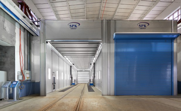 Покрасочно-сушильная камера для локомотивов для Музея РЖД г. Екатеринбург Камера окраски и сушки локомотивов SPK GROUP