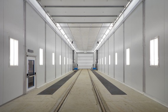 Покрасочно-сушильная камера для локомотивов для Музея РЖД г. Екатеринбург Камера для покраски локомотивов от SPK GROUP