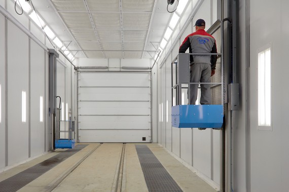 Покрасочно-сушильная камера для локомотивов для Музея РЖД г. Екатеринбург Покрасочная камера SPK GROUP для локомотивов