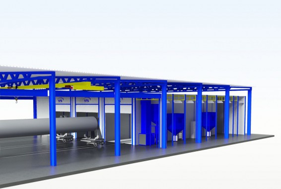 Комплекс подготовки поверхности для труб SPK - 15.21.5 Комплекс подготовки поверхности для труб SPK GROUP