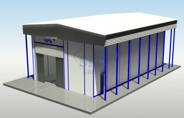 Дробеструйная камера уличного исполнения тупикового типа SPK GROUP