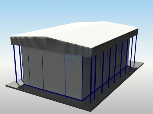Дробеструйная камера уличного исполнения тупикового типа SPK-14.5.4 Дробеструйная камера уличного исполнения тупикового типа SPK GROUP