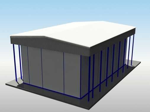 Дробеструйная камера уличного исполнения тупикового типа-14.5.4 Дробеструйная камера уличного исполнения тупикового типа-14.5.4 SPK GROUP