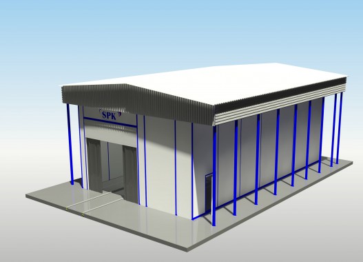 Дробеструйная камера уличного исполнения тупикового типа-14.5.4 Дробеструйная камера уличного исполнения тупикового типа-14.5.4 SPK GROUP