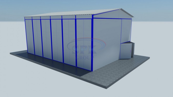 Тупиковая уличная абразивоструйная камера для металлоконструкций SPK-12.6.5 Тупиковая уличная абразивоструйная камера для металлоконструкций SPK GROUP