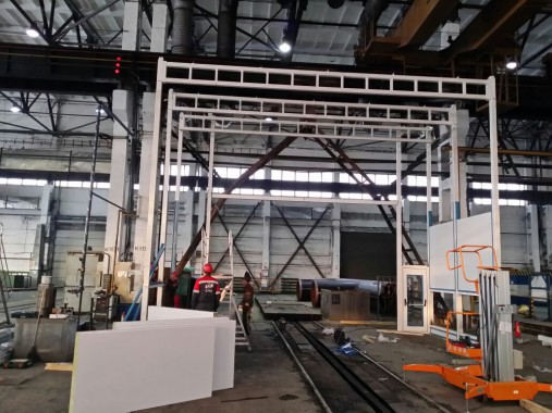 Камера окраски для автобусов и грузовых автомобилей тупикового типа SPK-15.6.5 Камера окраски и сушки SPK GROUP для грузовиков и автобусов