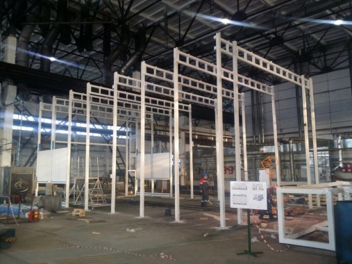 Камера окраски для автобусов и грузовых автомобилей тупикового типа SPK-15.6.5 Проект камеры окраски и сушки SPK GROUP для грузовиков и автобусов