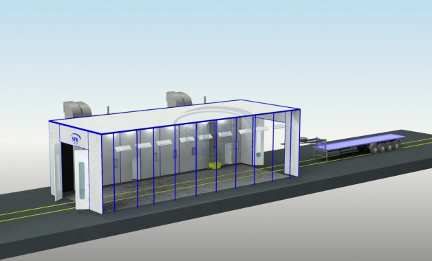 Окрасочно-сушильная камера для прицепов SPK 16.6.6 Окраска прицепов с SPK GROUP