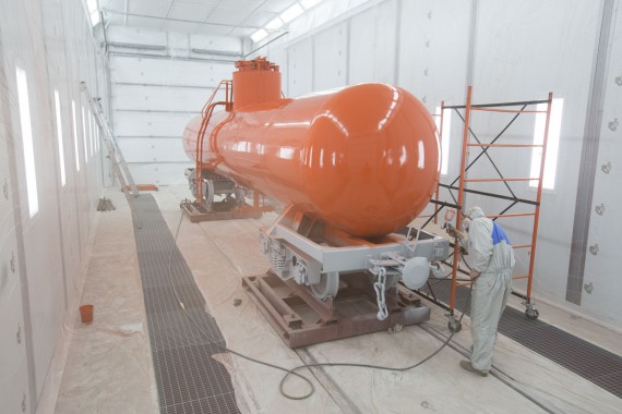 Покрасочно-сушильная камера для локомотивов для Музея РЖД г. Екатеринбург Окрасочно-сушильная камера для локомотивов SPK GROUP