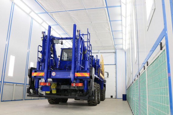 Покрасочно-сушильная камера для колесной буровой техники SPK-24.7.6 Покрасочно-сушильная камера для колесной буровой техники SPK-24.7.6