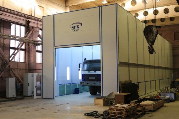 Покрасочно-сушильная камера для колесной буровой техники SPK-24.7.6 Покрасочно-сушильная камера для колесной буровой техники SPK-24.7.6