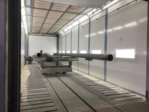 Уличный подготовительно-покрасочный комплекс SPK для нефтегазового оборудования Уличный подготовительно-покрасочный комплекс SPK для нефтегазового оборудования