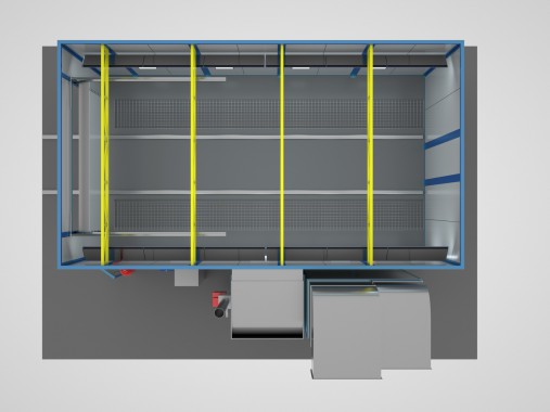 Окрасочно-сушильная камера тупикового типа SPK-9.5.4 Тупиковая камера окраски и сушки для грузовиков SPK GROUP