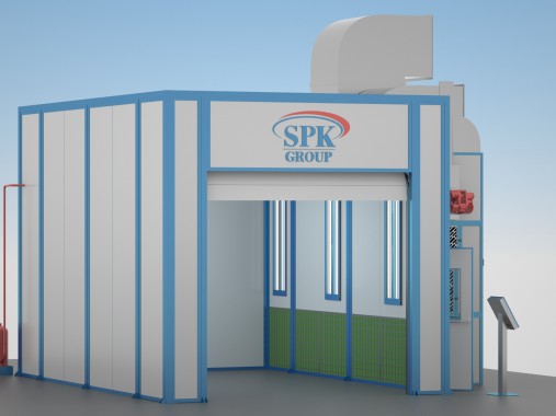 Проект тупиковой камеры окраски SPK GROUP для грузовиков