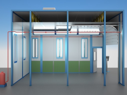Окрасочно-сушильная камера тупикового типа SPK-6.4.4 Окрасочно-сушильная камера SPK GROUP для грузовых авто