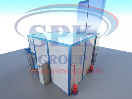 Окрасочно-сушильная камера проходного типа SPK-4.5х4.5х3 Окрасочно-сушильная камера проходного типа SPK GROUP