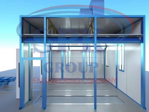 Окрасочно-сушильная камера проходного типа SPK-4.5х4.5х3 Окрасочно-сушильная камера проходного типа SPK GROUP