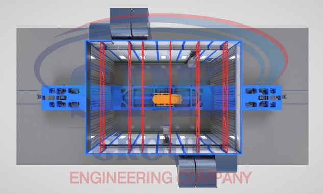 Окрасочно-сушильная камера проходного типа SPK-11.9.7 Окрасочно-сушильная камера проходного типа SPK GROUP