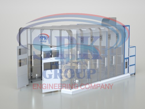 Окрасочная телескопическая камера SPK - 10.6.6 Покрасочная камера SPK GROUP для окраски автомобилей