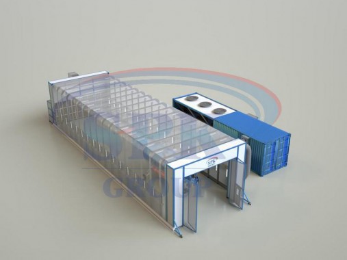 Телескопическая покрасочная камера для вертолетов SPK - 25.8.6 Телескопическая покрасочная камера для вертолетов SPK GROUP