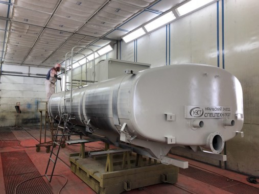 Камера окраски и сушки для рам прицепов, полуприцепов и цистерн SPK-20.6.5, г. Миасс Окрасочно-сушильная камера SPK GROUP для прицепов и цистерн