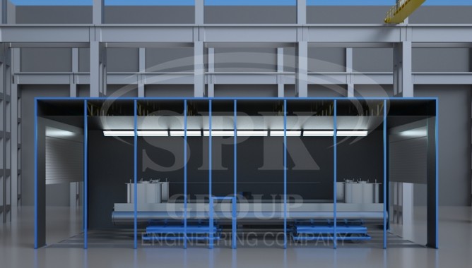 Открытая зона окраски SPK-Z 18.7,5. Комплекс подготовки и окраски поверхности SPK Открытая зона окраски SPK-Z 18.7,5. Комплекс подготовки и окраски поверхности SPK GROUP