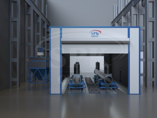 Открытая зона окраски SPK-Z 18.7,5. Комплекс подготовки и окраски поверхности SPK Открытая зона окраски SPK-Z 18.7,5. Комплекс подготовки и окраски поверхности SPK GROUP