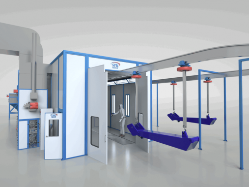 Окрасочно-сушильная камера проходного типа внутреннего исполнения Окрасочно-сушильная камера проходного типа внутреннего исполнения SPK GROUP