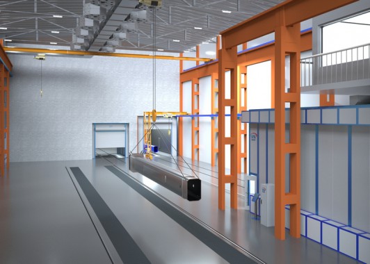 Зона открытой окраски SPK-Z 76.6.9 в составе Комплекса подготовки поверхности, окраски и сушки SPK Зона открытой окраски SPK-Z 76.6.9 в составе комплекса подготовки поверхности, окраски и сушки SPK GROUP