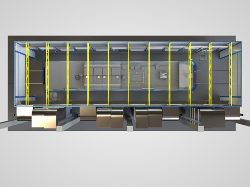 Покрасочно-сушильная камера для локомотивов SPK-Р 22.6.7 Окрасочная камера SPK GROUP для жд локомотивов