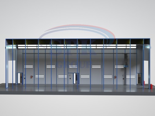 Покрасочно-сушильная камера для локомотивов SPK-Р 22.6.7 Фото камеры окраски SPK GROUP для жд