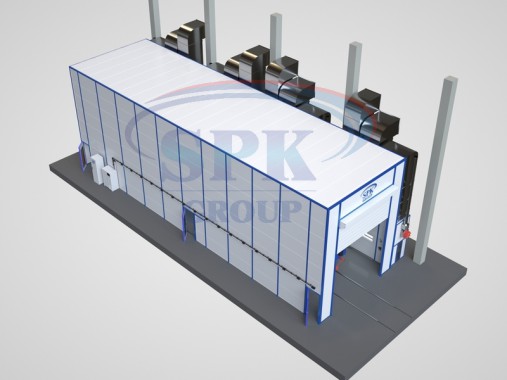 Покрасочно-сушильная камера для локомотивов SPK-Р 22.6.7 ОСК для локомотивов производства SPK GROUP