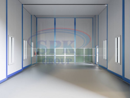 Окрасочная телескопическая камера для локомотивов ремонтного производства SPK – 6.5.4 Фото камеры окраски для локомотивов SPK GROUP