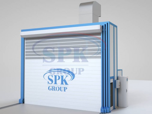 Окрасочная телескопическая камера для локомотивов ремонтного производства SPK – 6.5.4 Окрасочная камера телескопическая SPK GROUP