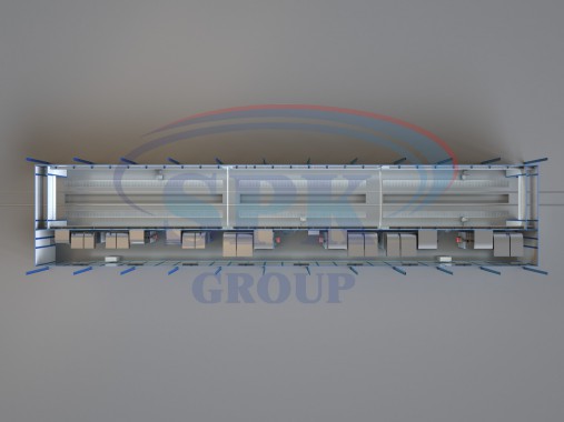 Окрасочно-сушильная камера проходного типа уличного исполнения SPK-55.7.7 для путевых машин Уличная проходная камера окраски SPK GROUP