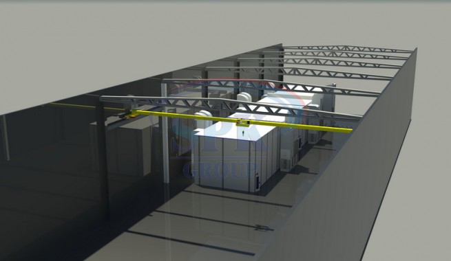 Двухсекционная покрасочно-сушильная камера для жд транспорта SPK-40.8.6 Покрасочно-сушильная камера для обработки жд SPK GROUP