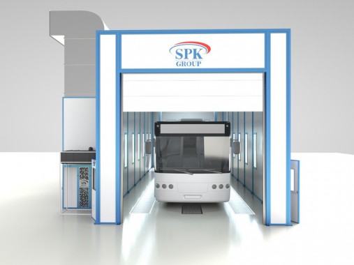 Окрасочно-сушильная камера проходного типа SPK-16.6.6 Проходная камера SPK GROUP для грузовых автомобилей