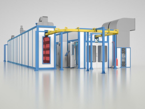Линия для окраски и сушки деталей вертолётов Линия для окраски и сушки деталей вертолётов SPK GROUP