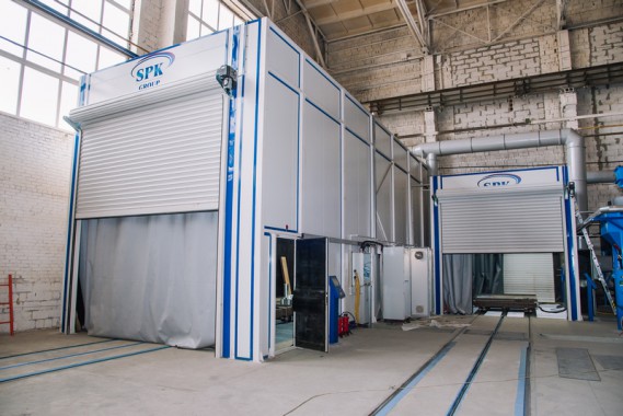 Дробеструйные камеры SPK-14.5.5 и SPK-6.4.4, Комплекс подготовки и покраски, г. Челябинск SPK GROUP: дробеструйные камеры SPK-14.5.5 и SPK-6.4.4, комплекс подготовки и покраски