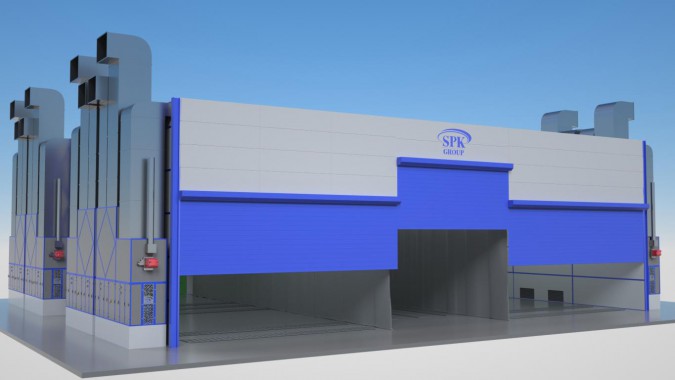 Камера SPK GROUP для покраски самолетов
