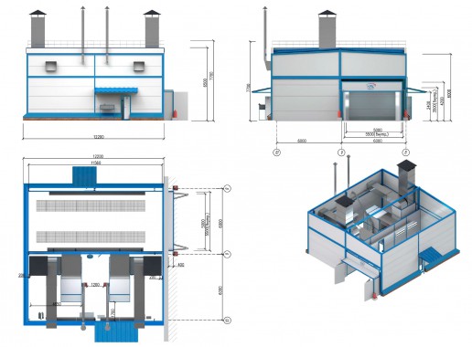 Уличная покрасочно-сушильная камера SPK-T 12.6.4 для деталей самолета, г. Екатеринбург Уличная покрасочно-сушильная камера SPK-T 12.6.4 для деталей самолета, г. Екатеринбург