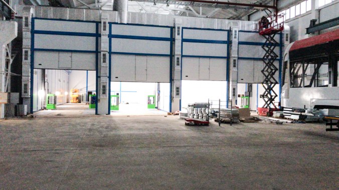 Комплекс подготовки, покраски и сушки для трамвайных вагонов, г. Тверь Изготовление комплекса SPK GROUP для трамвайных вагонов