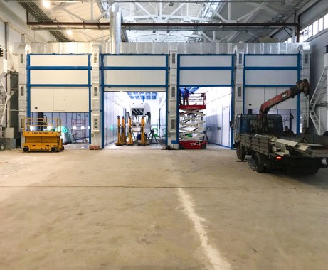 Комплекс подготовки, покраски и сушки для трамвайных вагонов, г. Тверь Изготовление комплекса SPK GROUP для трамвайных вагонов