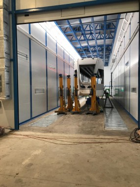 Комплекс подготовки, покраски и сушки для трамвайных вагонов, г. Тверь Комплекс подготовки, окраски и сушки вагонов трамваев SPK GROUP