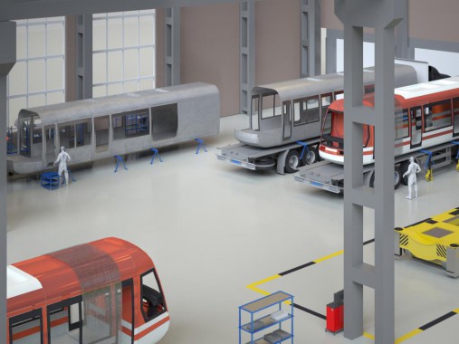 Окраска трамваев СПК