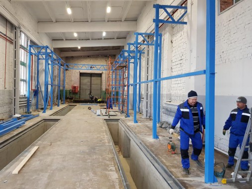 Комплекс подготовки, мойки и окраски поверхности для изделий машиностроительного комплекса, г. В. Луки Комплекс подготовки, мойки и окраски поверхности для изделий машиностроительного комплекса SPK GROUP